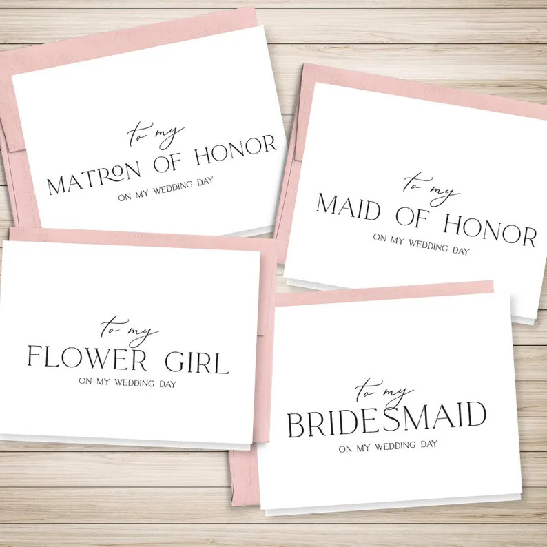 Wedding Party Cards | Choose Any Wedding Party Member | To my Bridesmaid Card | To my Maid of Hon... | Etsy (US)