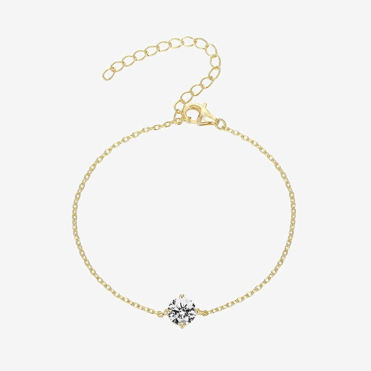 14K Gold Plated Solitaire Bracelet | Affordable Everyday Jewelry | PAVOI
