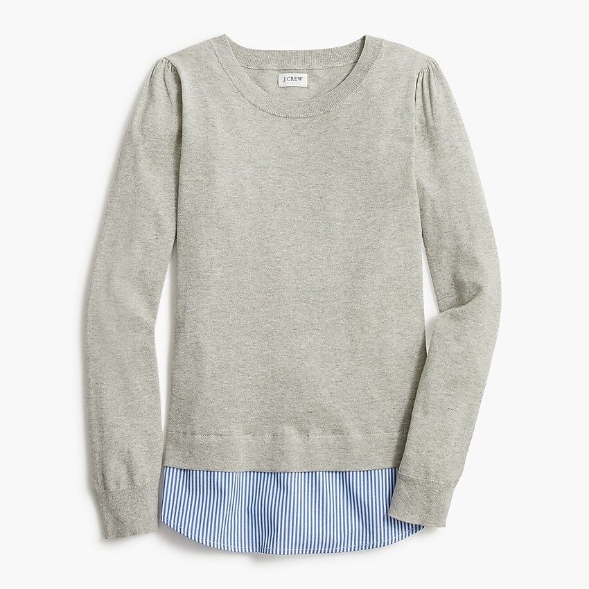 Woven sweater with split hem | J.Crew Factory