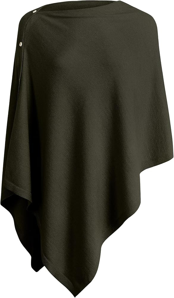 PULI Women's Versatile Knitted Shawls Scarf Poncho Sweater with Buttons Lightweight Spring Summer... | Amazon (US)