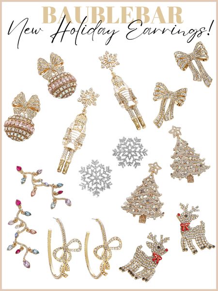 Baublebar holiday earrings, Christmas earrings 

#LTKGiftGuide #LTKfindsunder50 #LTKHoliday