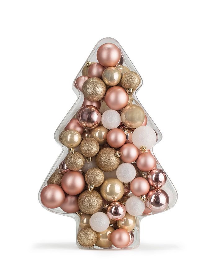 Holiday Lane Shimmer & Light Set of 100 Champagne Shatterproof Box Ornaments,  Created for Macy's... | Macys (US)