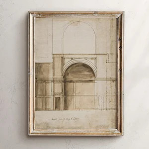 Minimalist Wall Art Architecture Print Line Art Vintage - Etsy | Etsy (US)