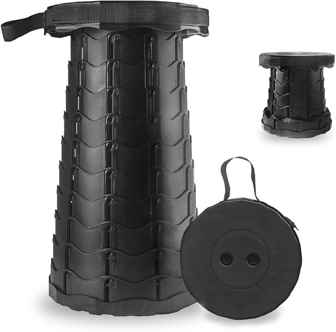 Upgraded Portable Folding Stool Lightweight Yet More Sturdy , Load Capacity 440lbs,Retractable St... | Amazon (US)