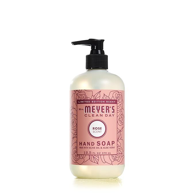 Mrs. Meyer's Hand Soap, Made with Essential Oils, Biodegradable Formula, Rose, 12.5 fl. oz | Amazon (US)