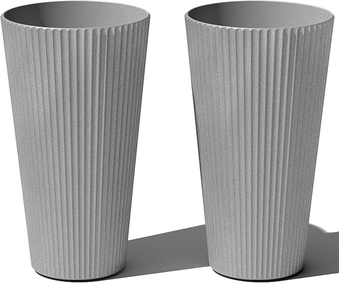 Veradek Demi Series Tall Planter for Porch, Patio, Backyard | Durable Plastic-Concrete Material |... | Amazon (US)