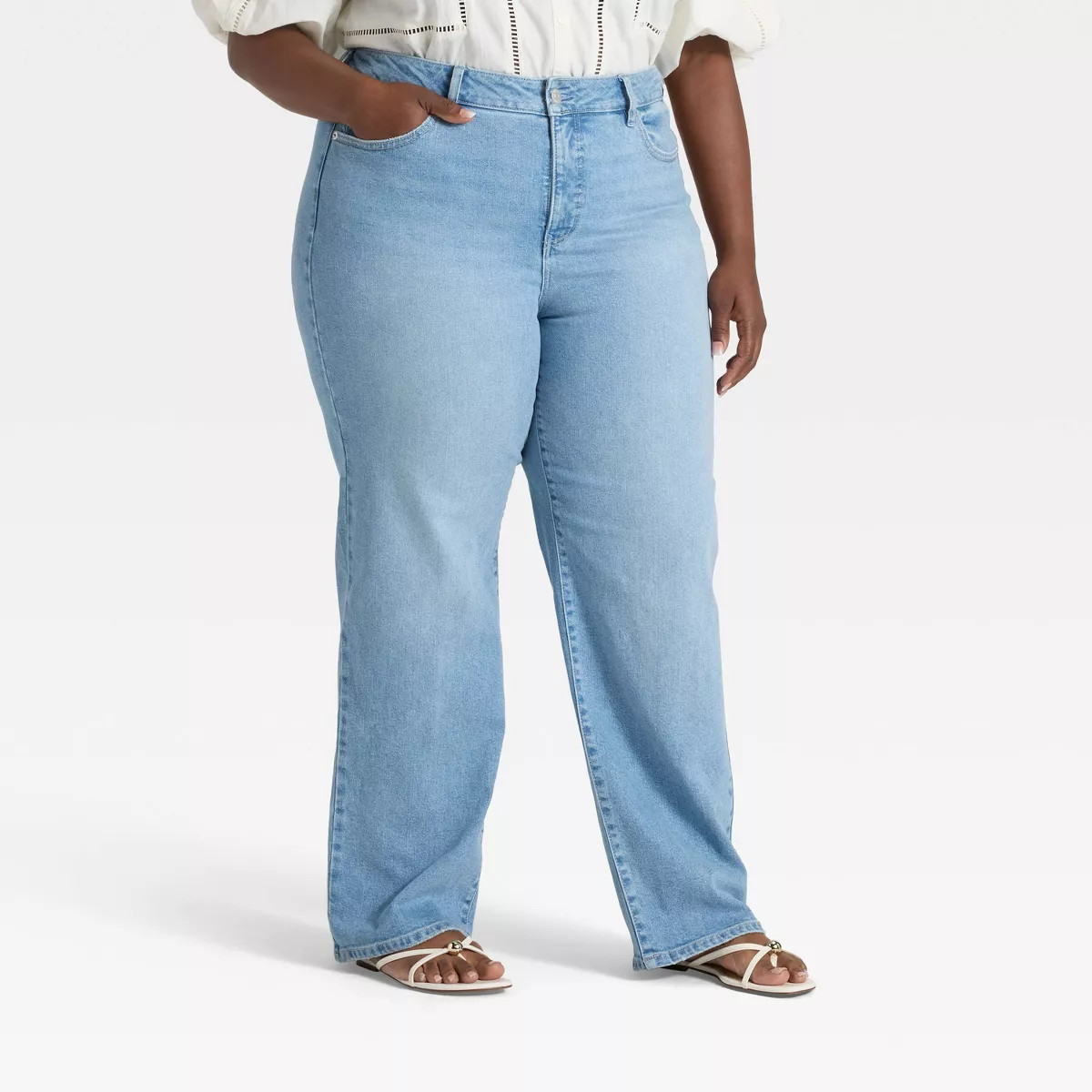 Women's High-Rise Straight Leg Jeans - Ava & Viv™ | Target