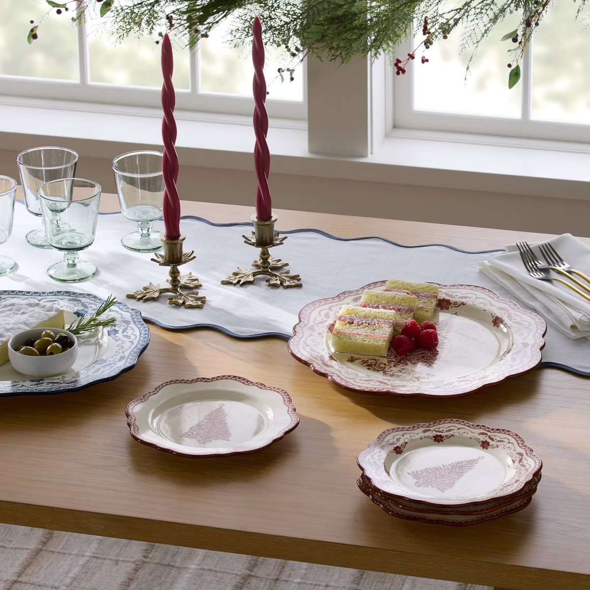 4pk 8.625" Salad Plate Red Pattern - Threshold™ designed with Studio McGee | Target