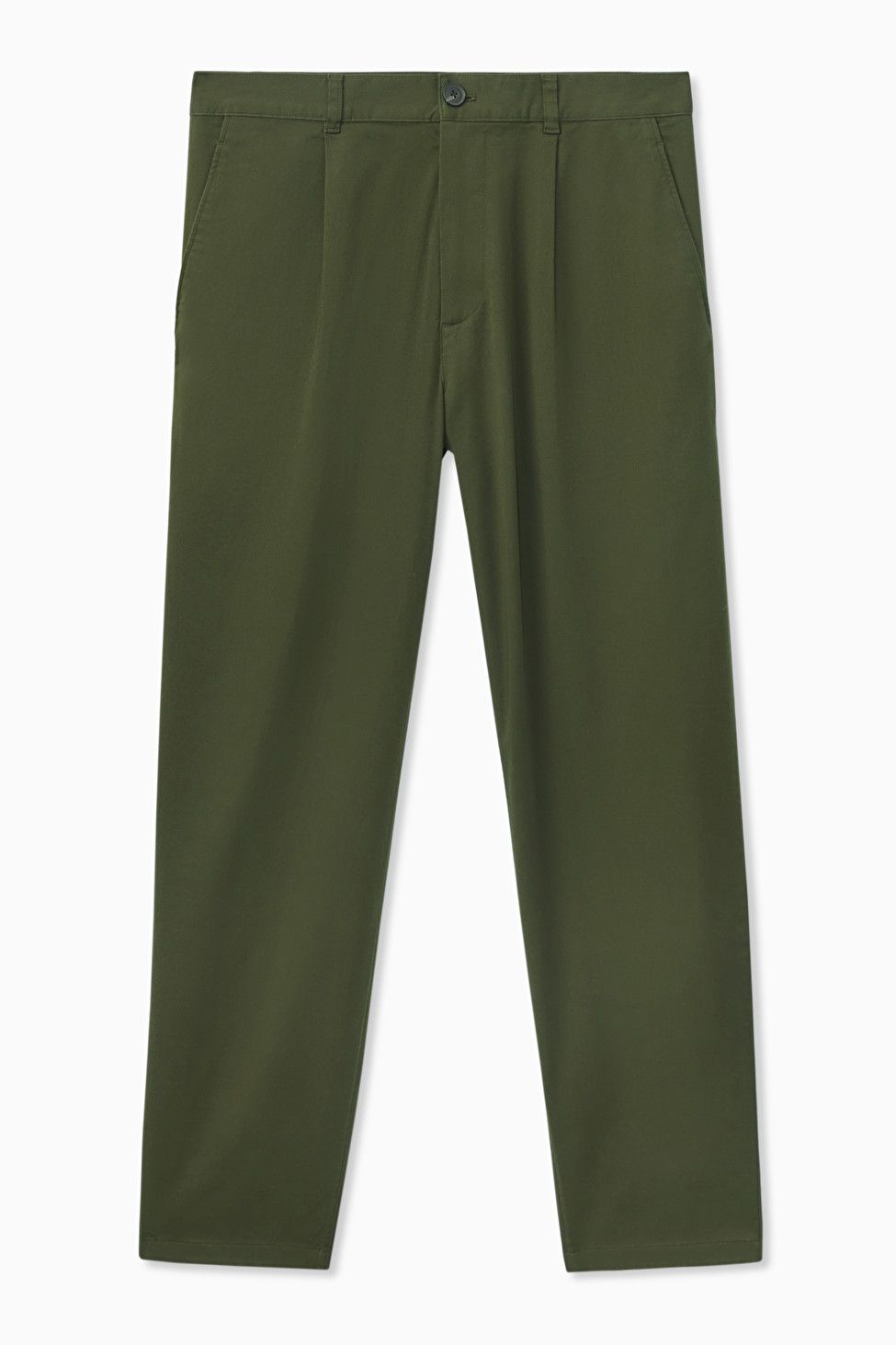 REGULAR-FIT TAPERED CHINOS - DARK GREEN - COS | COS (US)