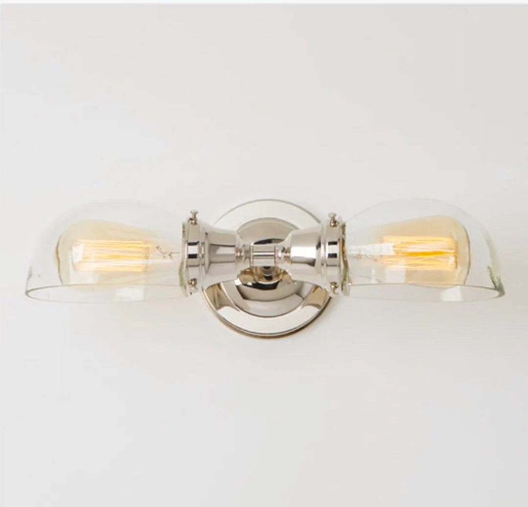 Kitchen Light Bathroom Fixture Wall Sconce with Clear Glass Shades | Etsy (US)