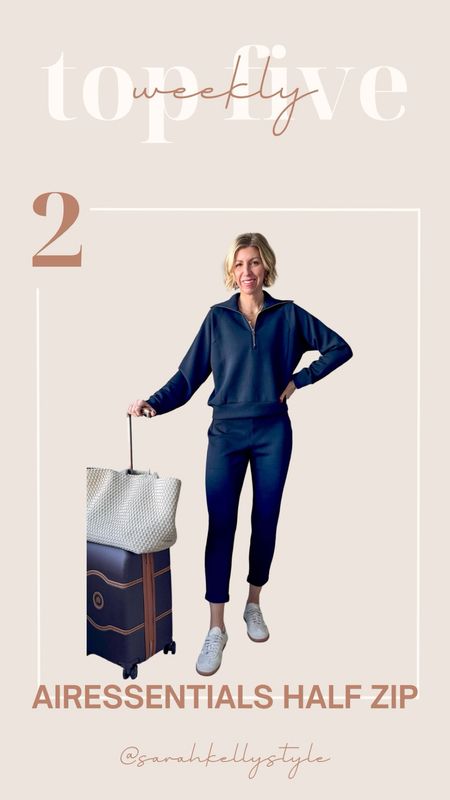 Top five best sellers from the week - High rise wide-leg jeans, Airessentials half zip, Reversible belt, Cotton button down shirt, Cream colors denim for spring and summer

Use my code: SARAHKELLYXSPANX for 10% Off 

#LTKover40 #LTKSeasonal #LTKstyletip