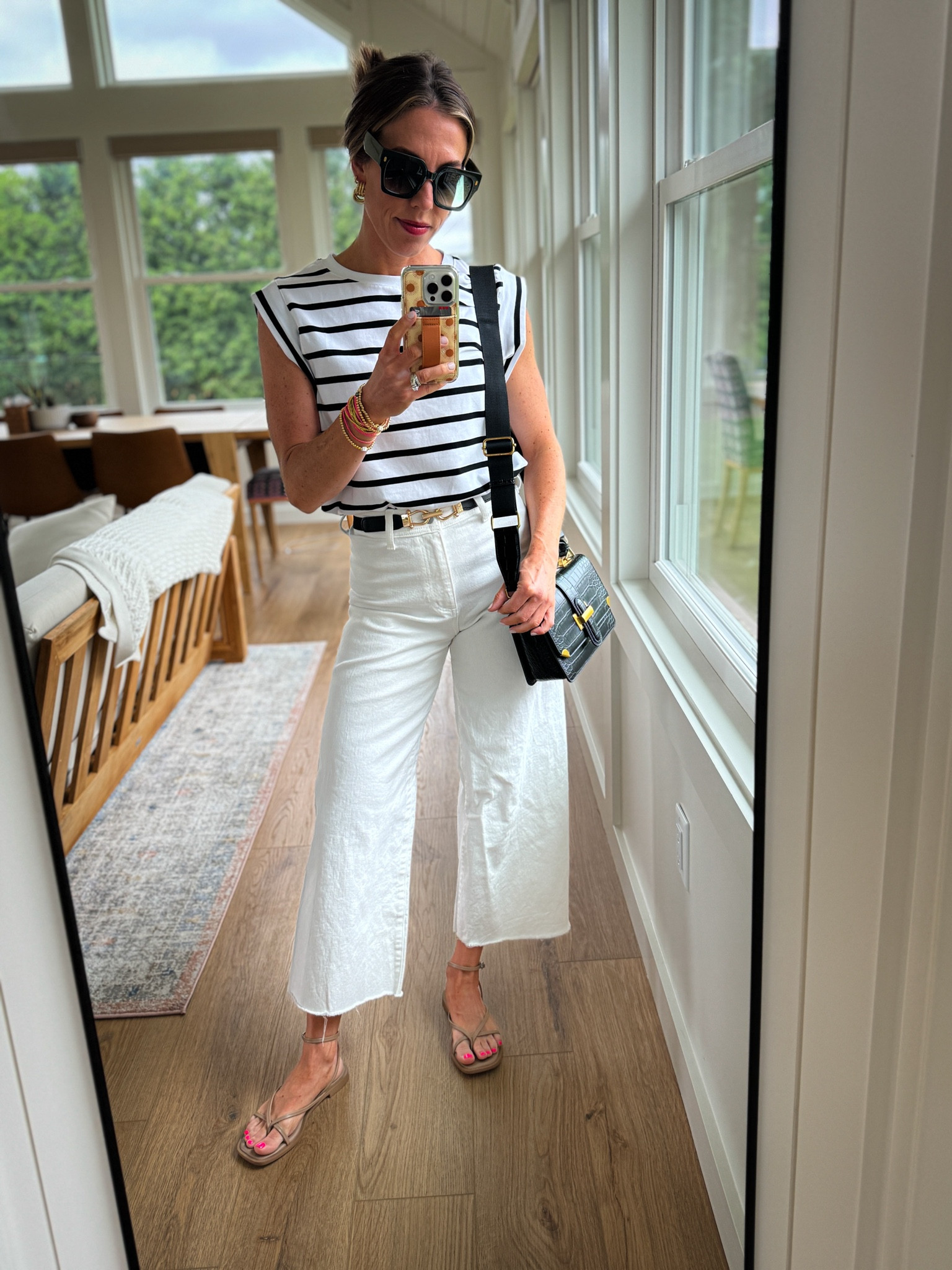 Jeans: size 0
Top: size small 
Sandals fit TTS
Gloss color: crisp apple 

#LTKFindsUnder50 #LTKStyleTip #LTKSaleAlert