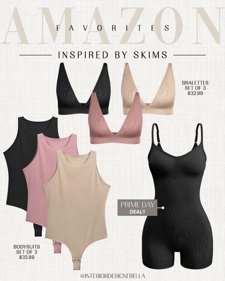 Amazon finds with SKIMS vibes!✨ PRIME DAY romper + $32.99 3pk bralettes!✨Click on the “Shop Amazon Prime Day” collections on my LTK to shop!🤗 Have an amazing day!! Xo!!


#LTKsalealert #LTKxPrimeDay #LTKFind