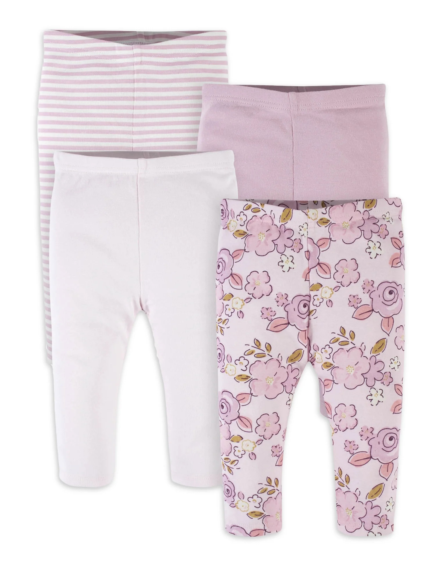 Gerber Baby Girl Pants, 4-Pack (Newborn-24 Months) | Walmart (US)