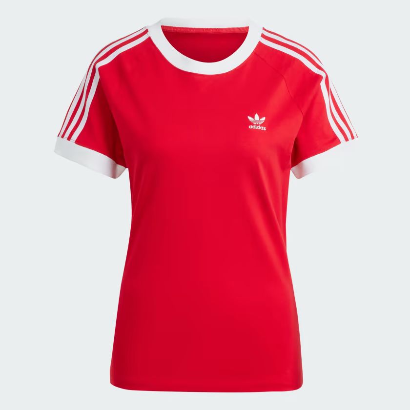 T-shirt slim 3 bandes Adicolor Classics - Rouge adidas | adidas France | adidas (FR)