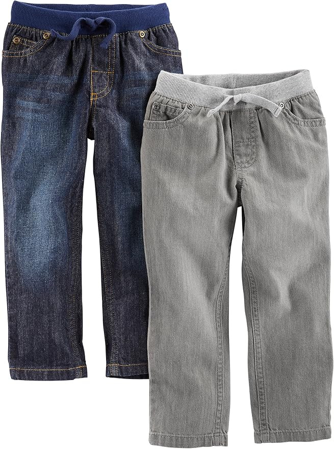 Simple Joys by Carter's Toddler Boys' Pull-On Denim Pant, Pack of 2 | Amazon (US)