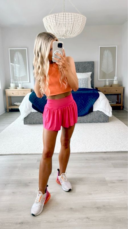 Amazon Spring Activewear Outfit ⚡️ This athleisure outfit is perfect for everyday, working out, or traveling! 

The flowy running shorts have a phone pocket on the lined layer underneath + a zipper pocket on the back waistband! I’m an XS in the shorts. 

The Free People Clean Lines tank top can be worn casually or dressed up. I love it so much, I own it in 6 colors. I wear an XS-S when I want a cropped fit. I wear a M-L when I want it to be full length. 

Activewear , Athleisure,  Running Shorts, Casual Outfits, Spring Activewear, Spring Outfits, Travel Outfits, Everyday Outfits, Petite Fashion, Amazon Must Haves, Casual Look, Cozy Outfit, Comfy Outfit, Spring Trends, Lululemon look for less, Free People, Spring Fashion, Summer Outfit, Work out outfit, gym outfit, gym clothes, running shorts, flowy shorts, lined shorts, sports bra, sports tank top, crop top, pink shorts, blue shorts, black shorts, orange tank top, lined tank top, cami, pink sports bra, pink tank top, Nike, running shoes, white sneakers, pink sneakers, weightlifting, yoga, exercise, fitness, pickleball, tennis, belt bag, water tumbler, white sports bra, black sports bra, scuba, pullover, hoodie, zip up, white running jacket, Lululemon inspired, sporty outfit, active clothes

#amazonfashion #amazonfinds #founditonamazon

#LTKfitness #LTKfindsunder50 #LTKstyletip