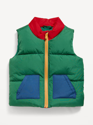 Water-Resistant Quilted Color Block Puffer Vest for Baby | Old Navy (US)
