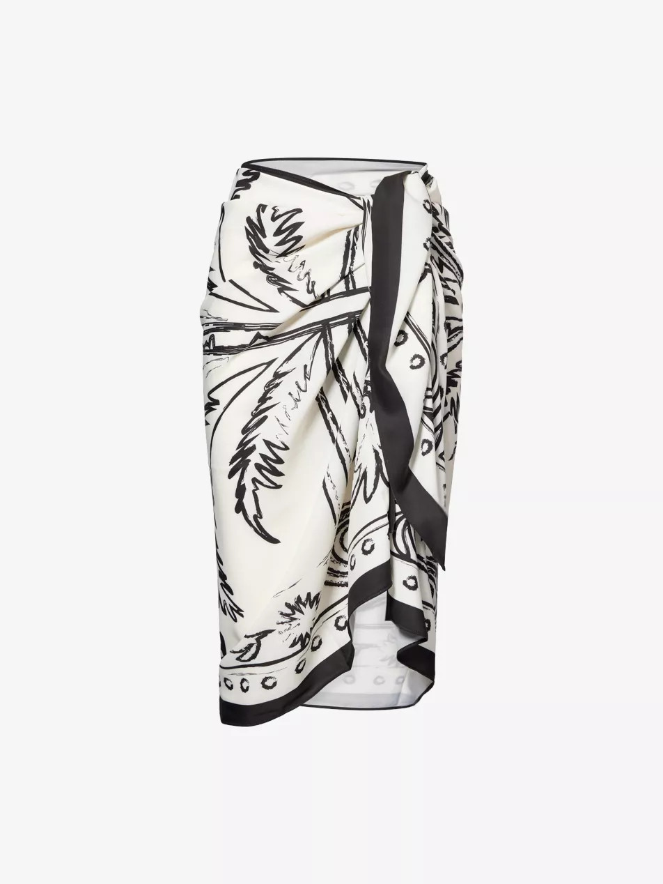 Divina Graphic-Pattern Woven Sarong | Selfridges
