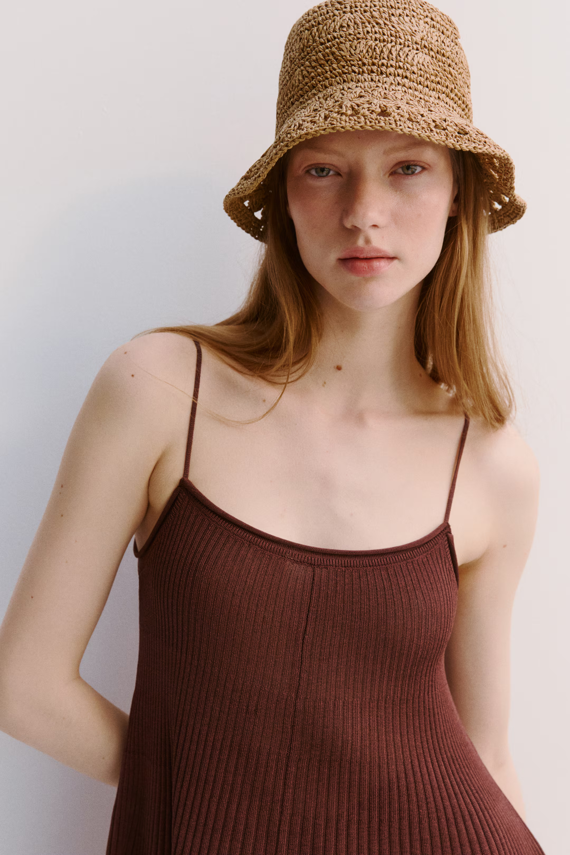 Crocheted Straw Bucket Hat | H&M (US + CA)