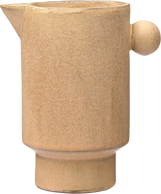 Creative Co-Op Modern Small Stoneware Pitcher or Vase, Putty Brown | Amazon (US)