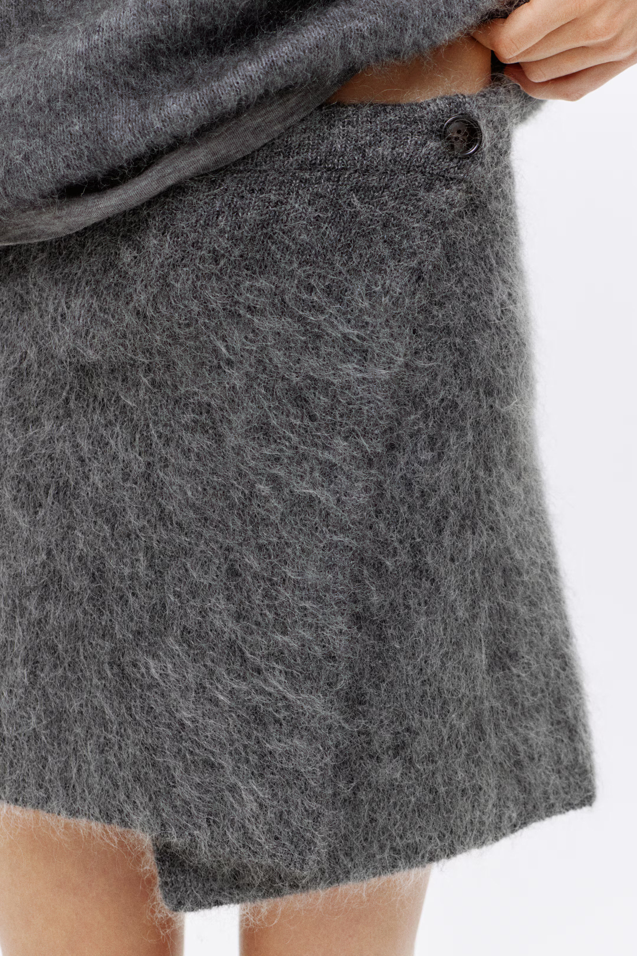 Mohair-blend mini skirt | H&M (UK, MY, IN, SG, PH, TW, HK)