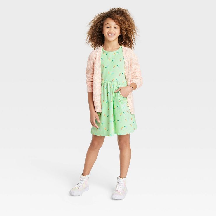 Girls' St. Patrick's Day Short Sleeve Dress - Cat & Jack™ Bright Green | Target