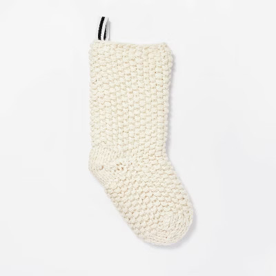 Cream Chunky Knit Stocking - Threshold™ designed with Studio McGee | Target