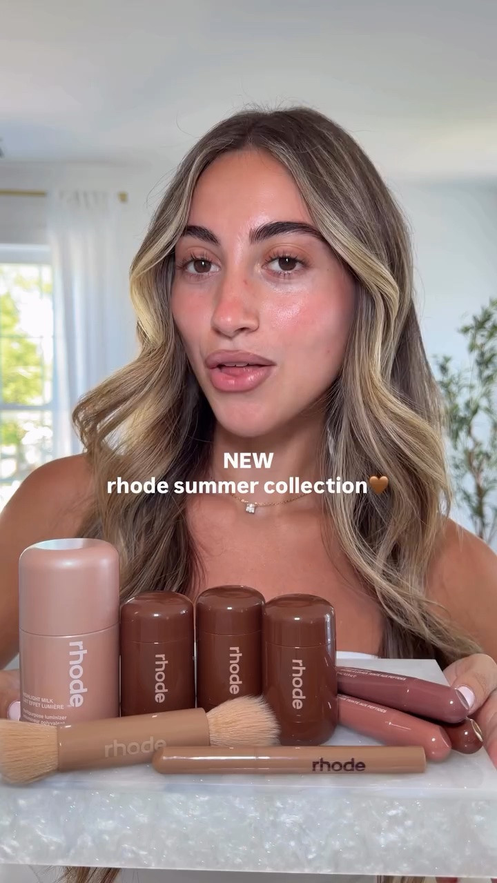 trying the NEW @rhode skin pocket bronzers, highlight milk & lip tints from the summer collection that’s dropping TMRW, which are u picking up?? 🤎✨ #rhode #rhodebronzer #rhodeskin #rhodeglazingmilk #haileybieber

#LTKselfcare #LTKBeauty #LTKSeasonal