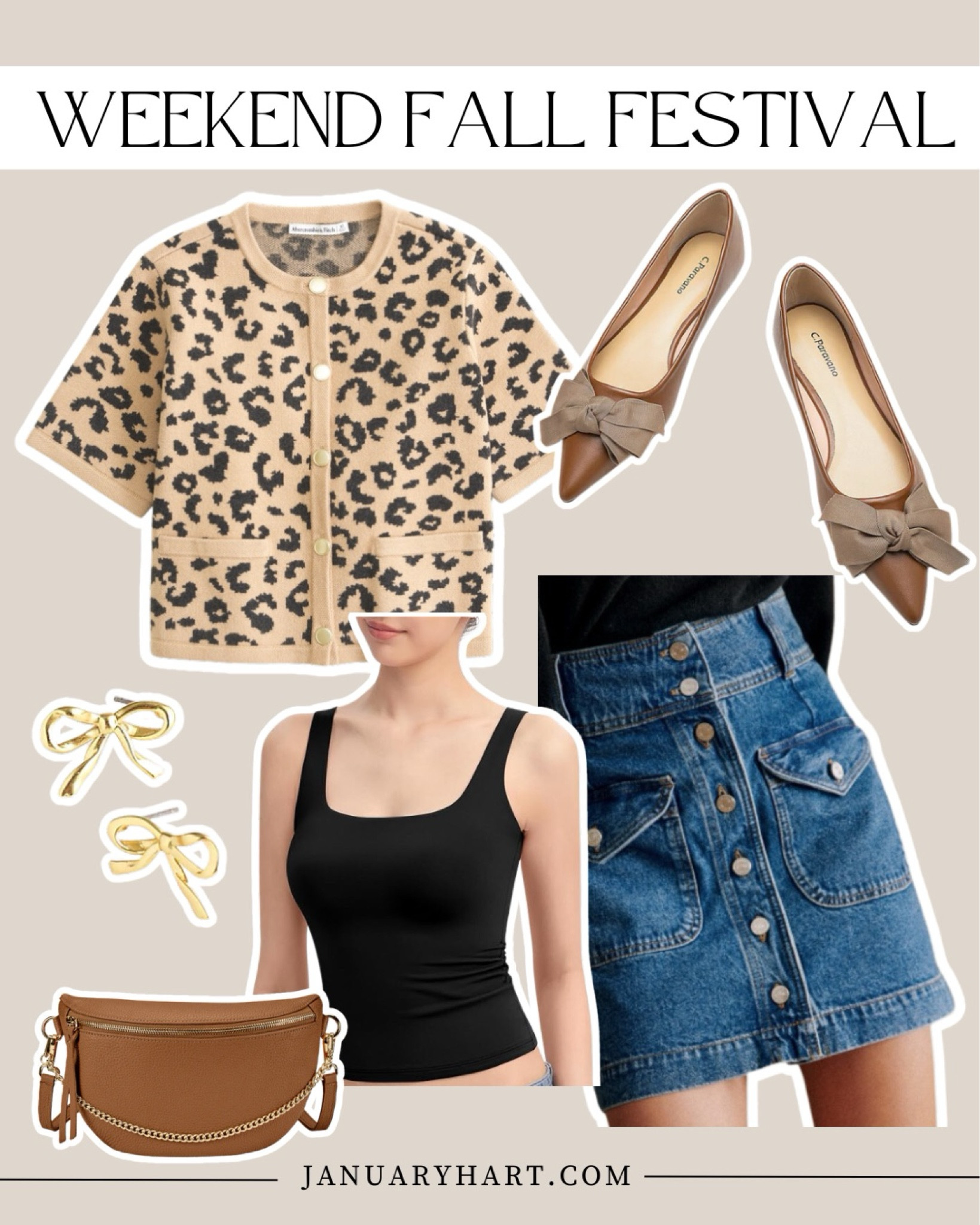 The October Lookbook 🍁
Sign up for first dibs on the monthly Lookbook full of outfit ideas ready to shop. || januaryhart.com/subscribe

Fall outfit ideas, neutral outfit idea, denim skirt, leopard print, ballet flats

#LTKOver40 #LTKFindsUnder100 #LTKStyleTip