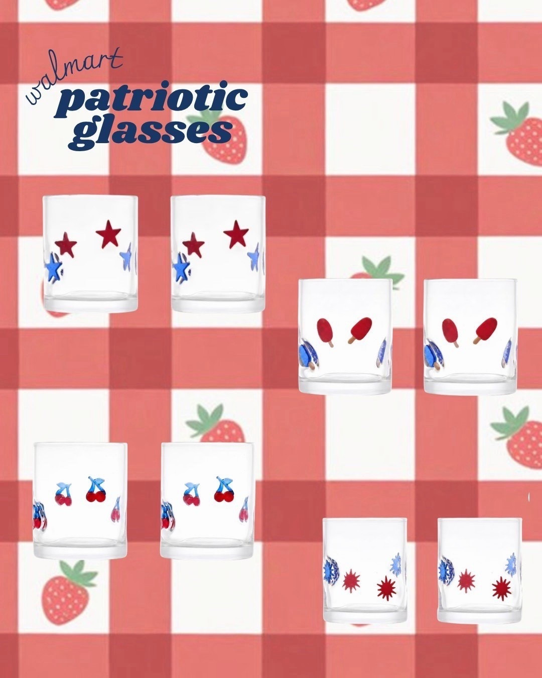 I love these glasses! I bought some bunnies for Easter, but these patriotic ones are so stinking cute! 

 #LTKmomlife #LTKSeasonal #LTKHome