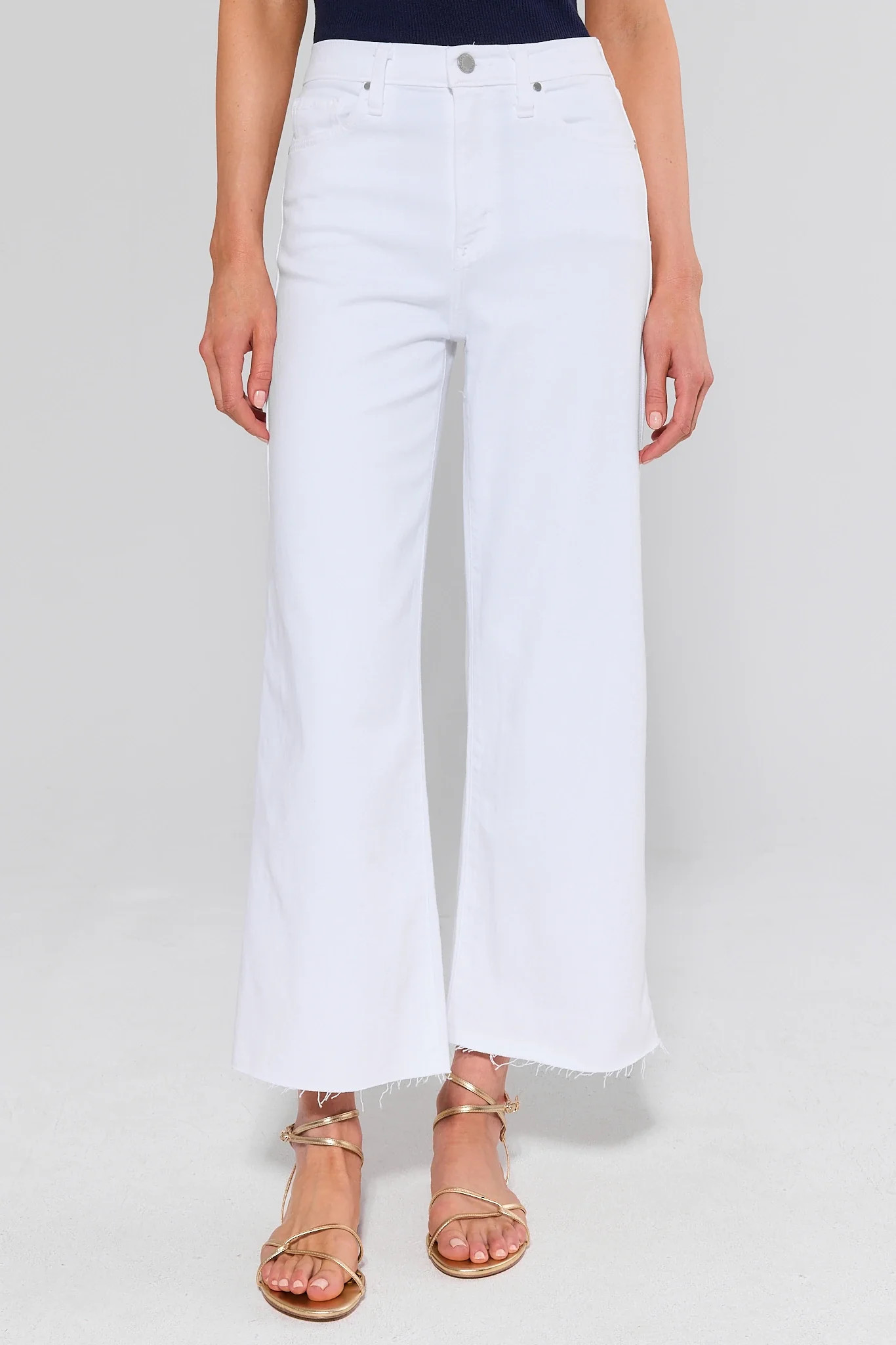 Maggie White Wide Leg Jeans | Avara