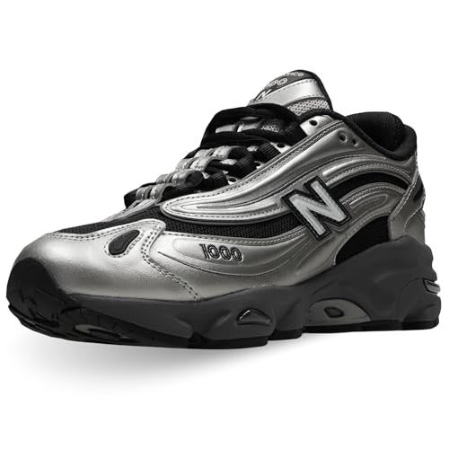 New Balance Men's 1000 Trainers, Silver Black, 7 | Amazon (US)