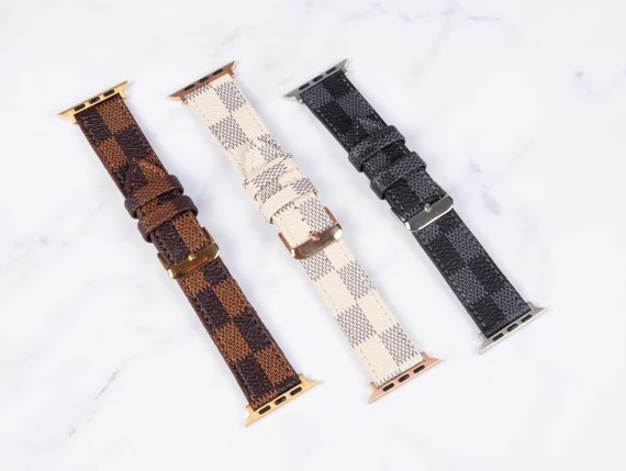 Designer Damier Checkered Apple Watch Band 38mm 40mm 41mm 42mm - Etsy | Etsy (US)