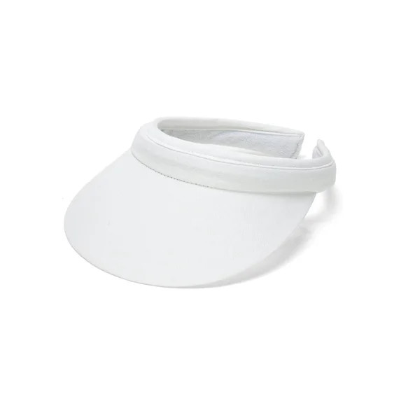 Top Headwear Mens Womens Sun Protection Sports Cotton Twill Clip On Golf Tennis Visor, White | Walmart (US)