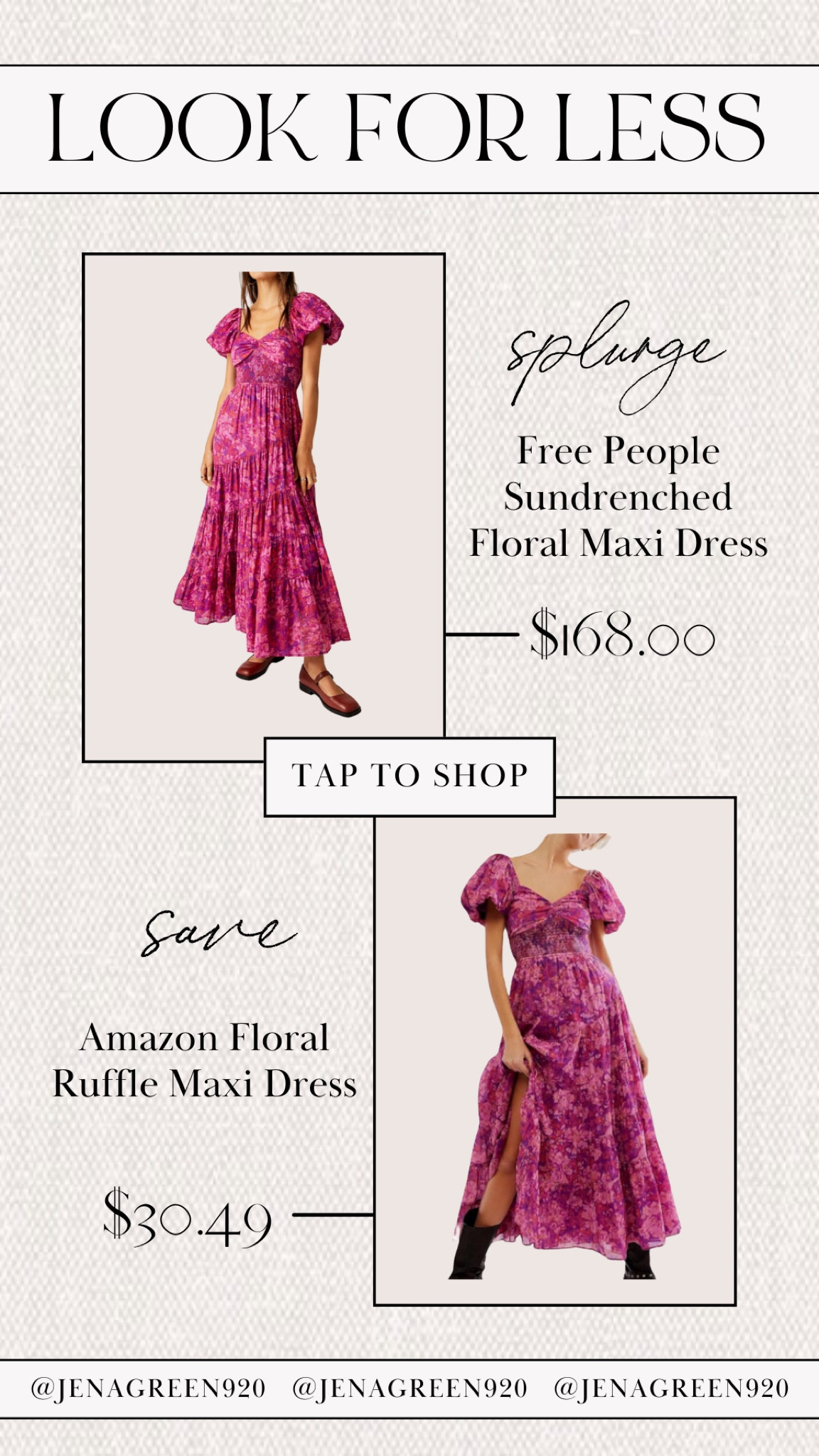 Look for Less | Save vs Splurge | Free People Look a like | Free People Splurge vs Save 

#LTKstyletip #LTKfindsunder100 #LTKfindsunder50