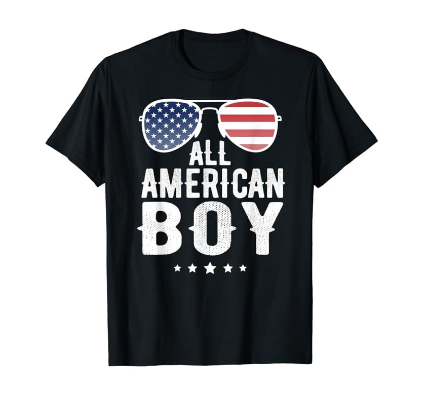 All American Boy 4th of July US Patriotic Pride T-Shirt | Amazon (US)