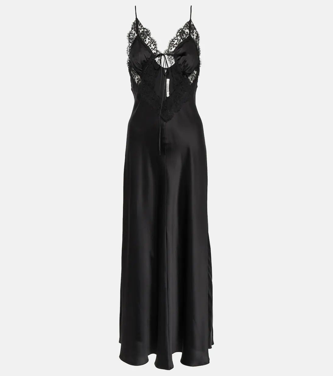Lace-trimmed cutout silk gown | Mytheresa (US/CA)