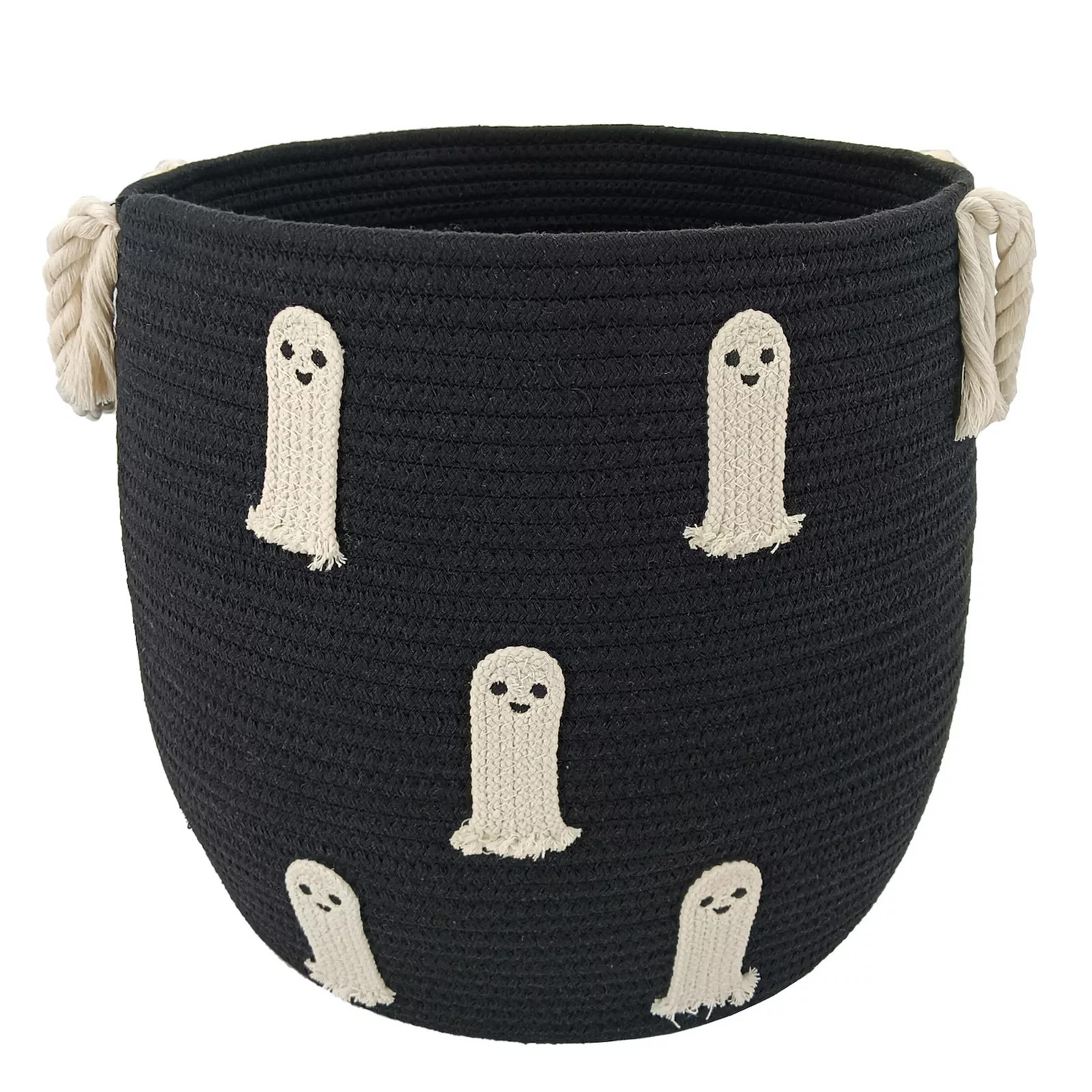 Celebrate Together™ Fall Medium Ghost Braided Bin, Black | Kohl's