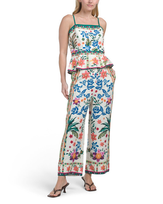 2pc Printed Linen Blend Set | TJ Maxx