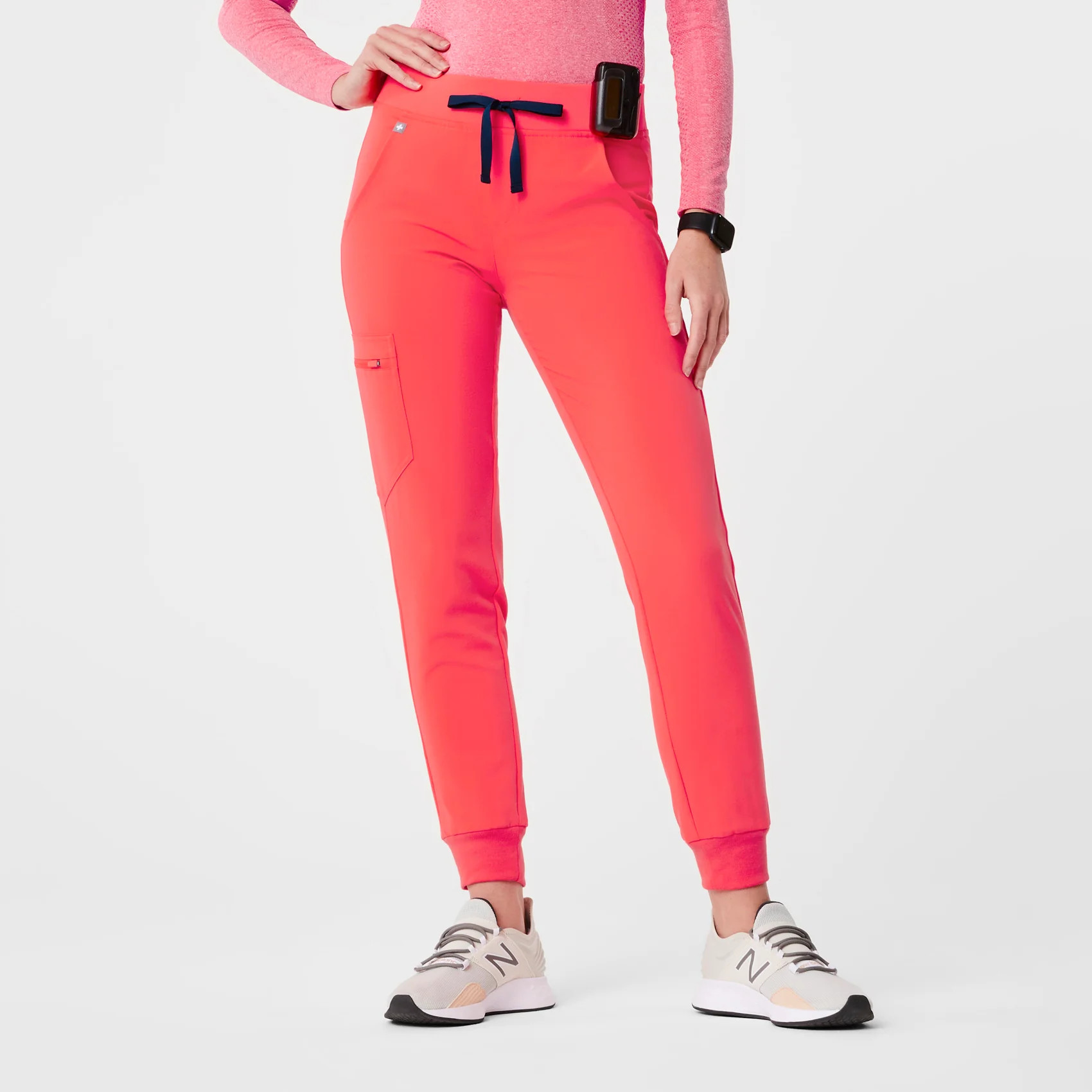 Women's Zamora Jogger Scrub Pants™  - Fiery Coral · FIGS | FIGS