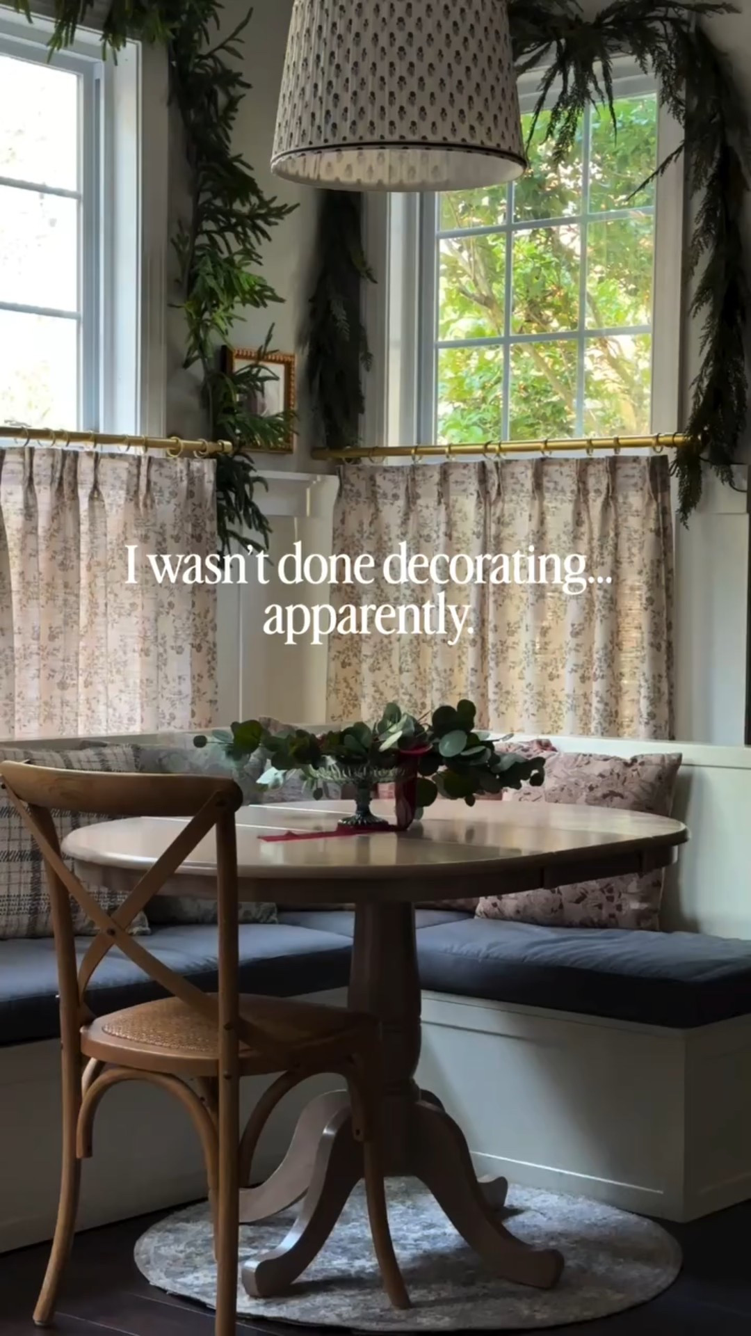 I swear every time I think the café nook is finished… I find one more layer of Christmas to add. ✨
Fairy lights + a glowing little Santa was all it needed. Cozy season unlocked. 

———
cozy kitchen nook, christmas kitchen decor, christmas home ideas, holiday home inspiration, kitchen nook styling, fairy lights christmas, cozy christmas nook, christmas decorating ideas, Christmas aesthetic, kitchen inspiration, Christmas upgrade 

:
#holidaydecorinspo #cozychristmashome #christmasdecorideas #cafenook #kitchennook #kitcheninspo #holidayhome #homedecor #cafecurtains  

#LTKHoliday #LTKSeasonal #LTKHome