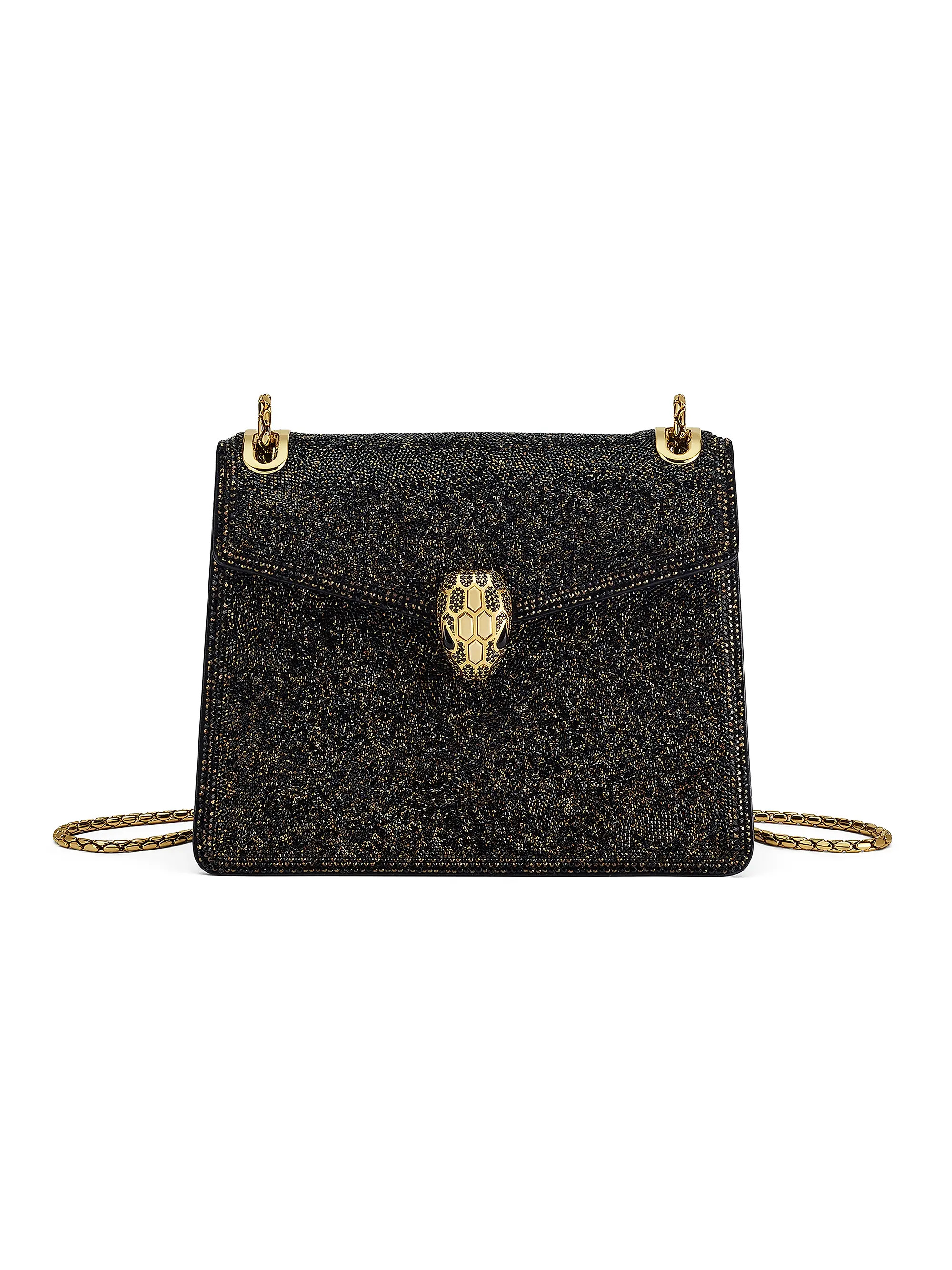 Serpenti Forever Crystal Sparkle Suede Crossbody Bag | Saks Fifth Avenue