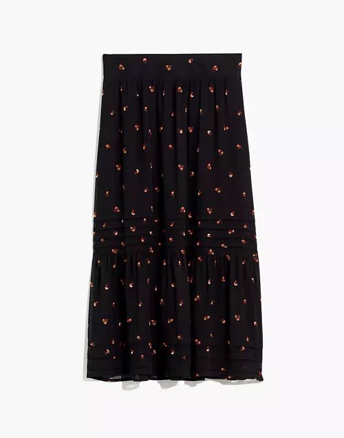 Plus (Re)sourced Georgette Pintuck Maxi Skirt in Amie Floral | Madewell