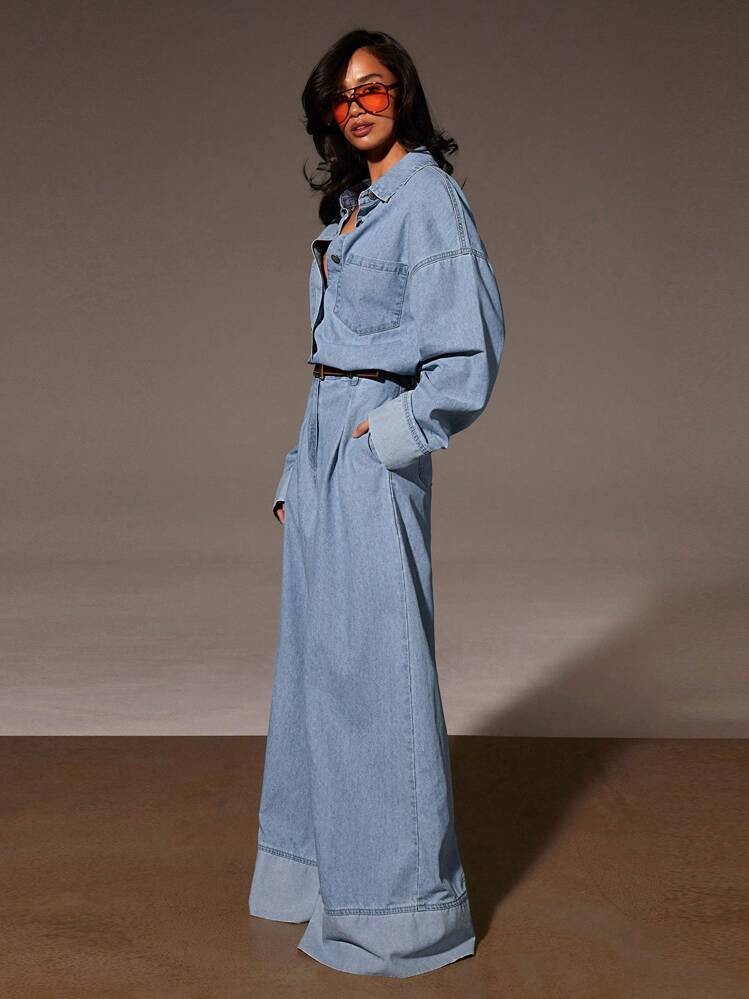 Denim jumper | SHEIN