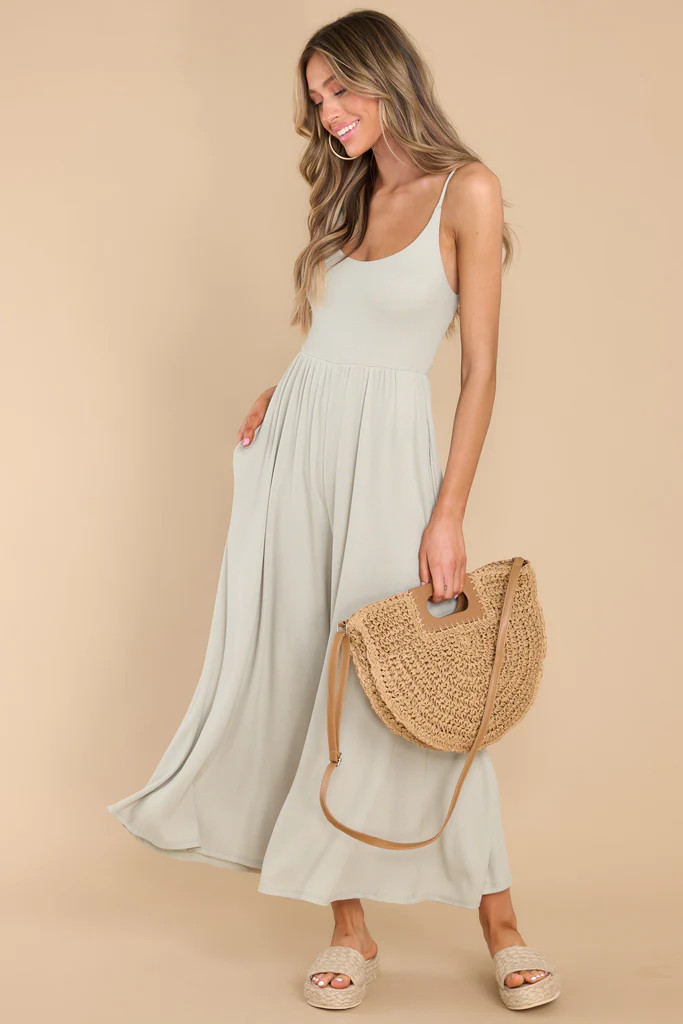 Enticing Endeavors Sage Jumpsuit | Red Dress 