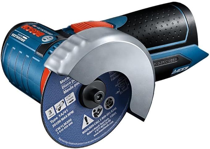 BOSCH GWS12V-30N 12V Max Brushless 3 In. Angle Grinder (Bare Tool), Blue | Amazon (US)