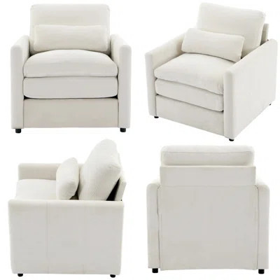 Upholstered Accent Chair Armchair Sofa Chair with Pillow | Wayfair North America