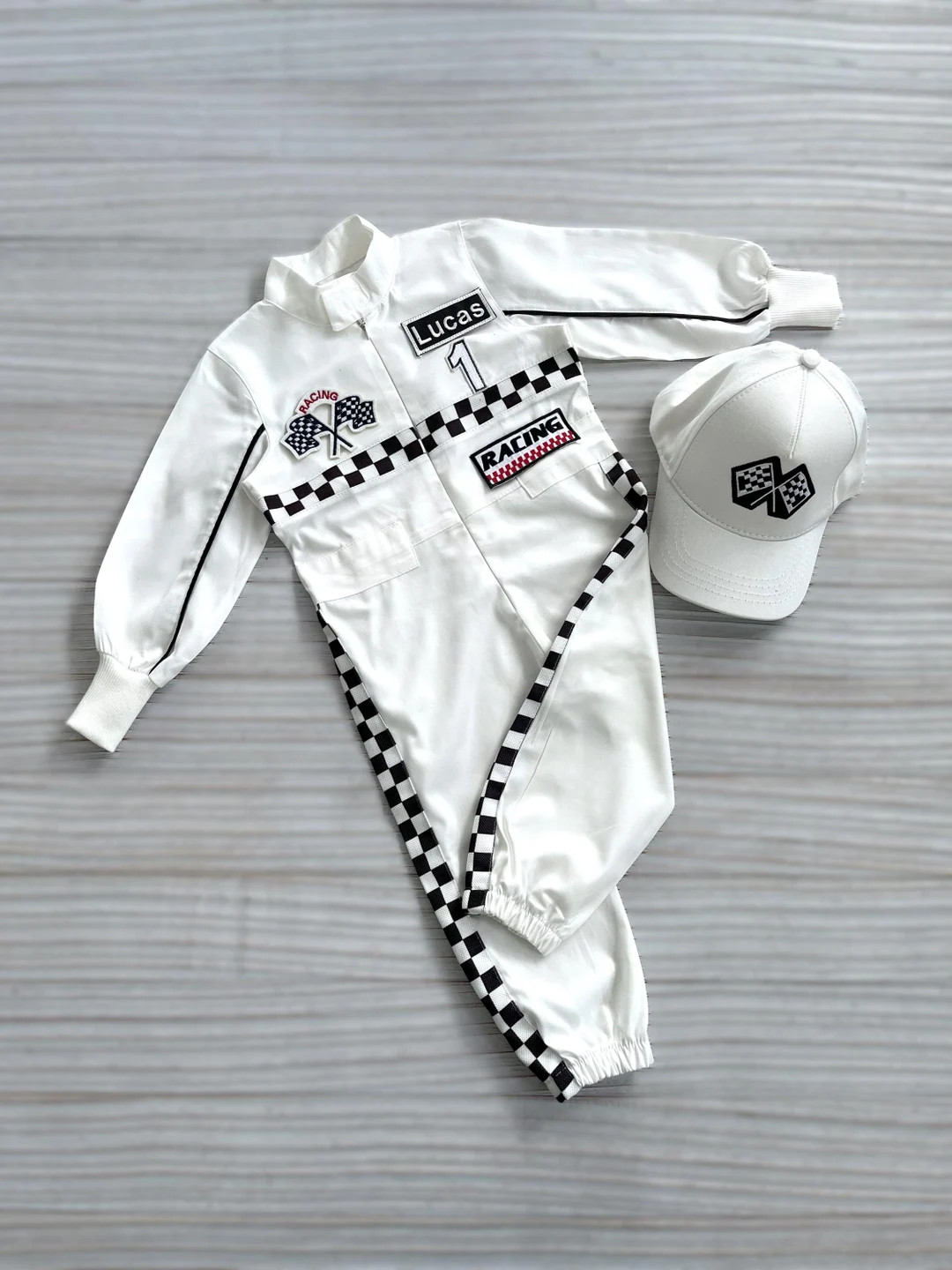 Personalized Baby White Racer Shorts-long Jumpsuittwo Fast Racer Birthday Suitwhite Car Racer Ove... | Etsy (US)
