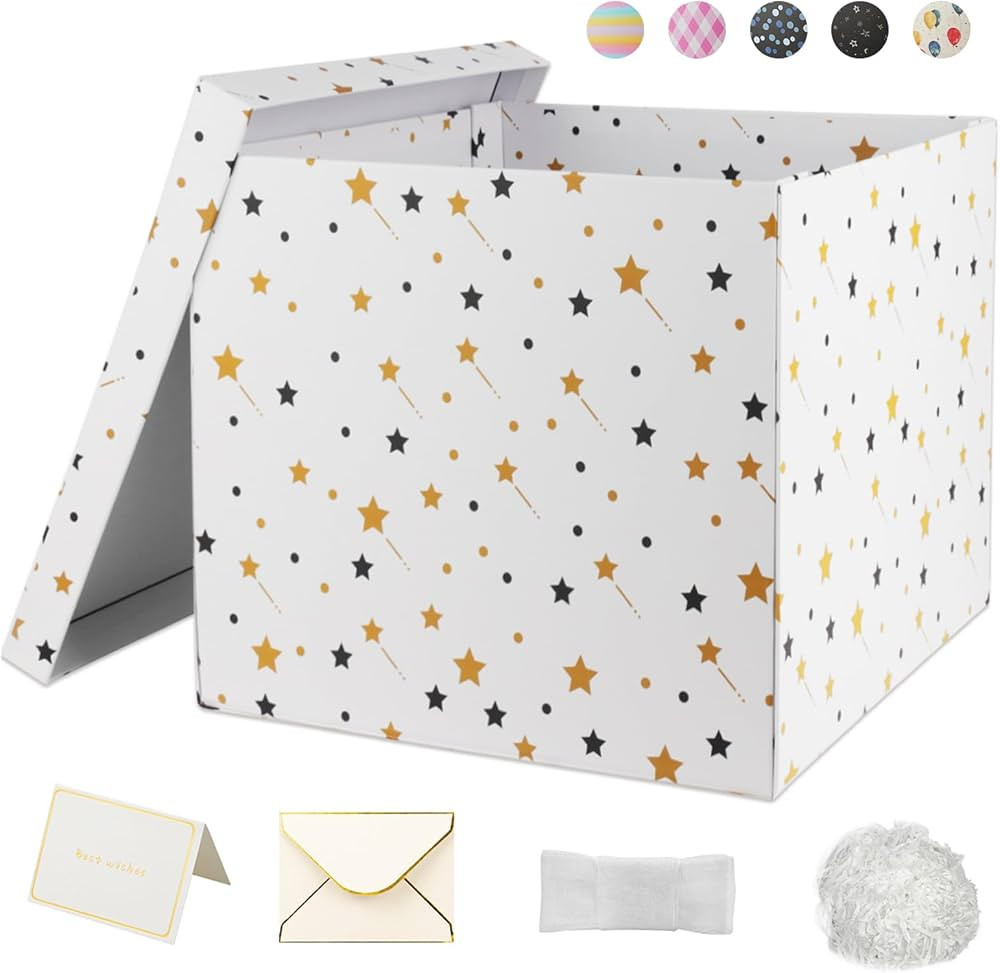 YINUOYOUJIA Large Gift Box 12x12x10Inch,Gift Boxes with Lids for Presents,Cute Box,Birthday Gift ... | Amazon (US)